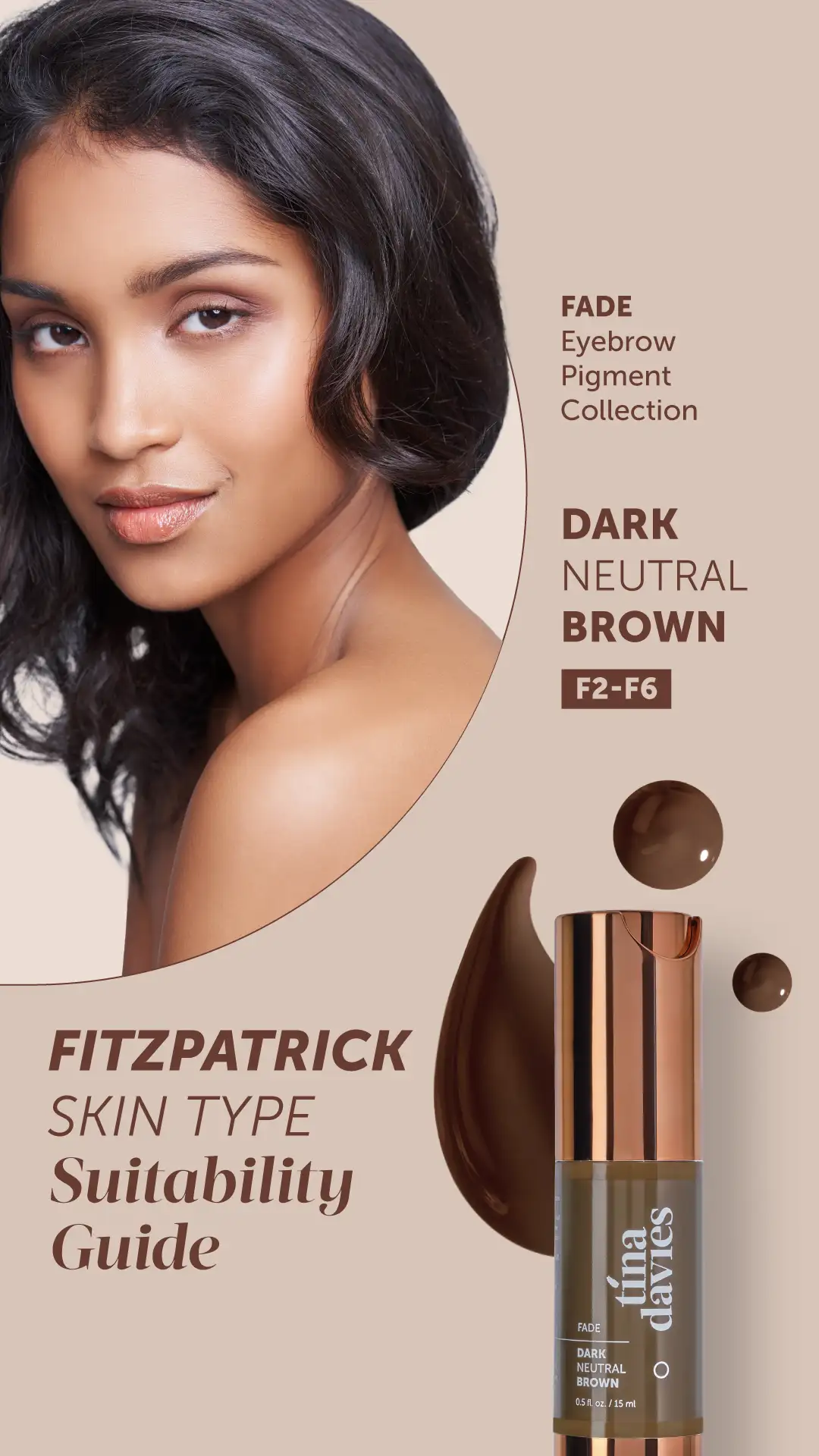 dark neutral brown fitz suitability guide mini - PmuBox.bg - снимка Пигменти за вежди Fade Тъмно неутрално кафяво - Image 2