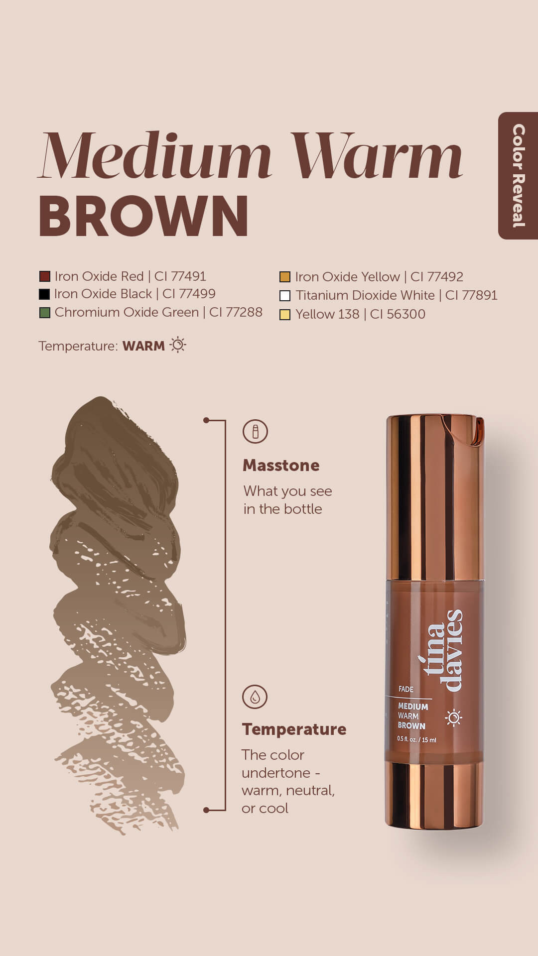 medium warm brown color reveal 1080x1920 1 - PmuBox.bg - снимка Пигменти за вежди Fade Средно топло кафяво - Image 3