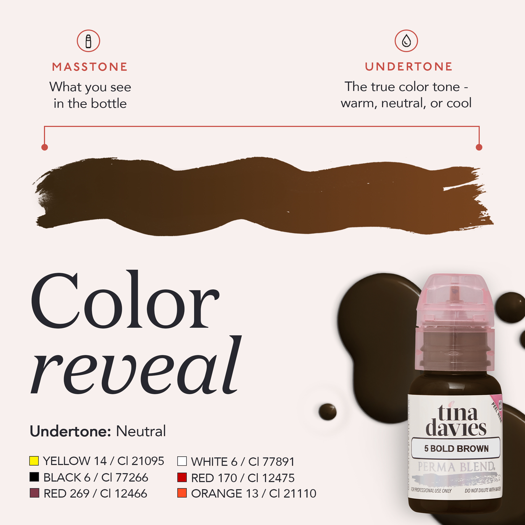 bold brown color reveal 1 - PmuBox.bg - снимка Пигменти за вежди №5 Bolder Brown LUXE Tina Davies - Image 2